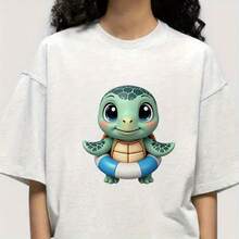 1pc/2pcs/3pcs Cute Turtle Pattern Heat Transfer Stickers, Suitable For DIY Hoodies, T-Shirts, Sweatshirts, Jeans, Backpacks, Handbags, Pillowcases And Retro Baseball Caps. Durable Washable Plastic Stickers For Crafting And Decorating - Easy To Iron, Perfect Gift For Crafters And DIY Enthusiasts - Multicolor - View 5