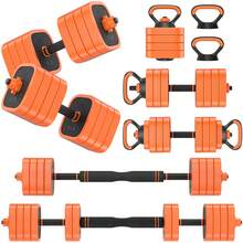 GIKPAL 85lbs Adjustable Dumbbells Set, 4 In 1 Free Weights Dumbbells Set With Connector Used As Dumbbell, Barbell, Push Up Stand, Kettlebells For Home Gym Exercises - 85 pound - Xem 1