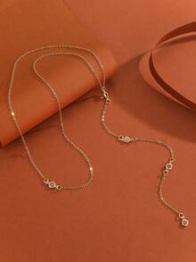 1 件欧式/美式简约水滴吊坠项链，适合女士派对/海滩/旅行的配饰礼物