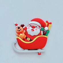 Decoraciones para cupcakes de Navidad, Decoración de tarta con adornos de Papá Noel suaves y pegajosos para fiestas con tema navideño, regalos de Navidad, decoraciones navideñas, pijamas navideños