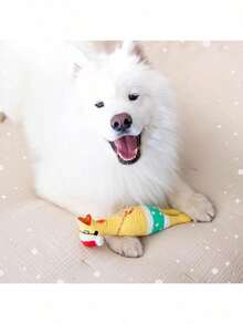 Outward Hound By Charming Pet Squawkers Earl Latex Squeaky Rubber Chicken Dog Toy, Funny Interactive Holiday Toy Dogs, Large Size - Bá tước Giáng sinh - Xem 7