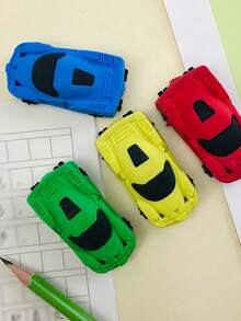High-Quality, Highly Attractively, Creative Cartoon Car-Shaped Eraser, Clean, Soft And Easy To Wipe, Detachable Children's Eraser Station, Elementary School Student's Back-To-School Gift.