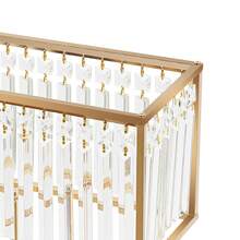 Wedding Flower Stand, Wedding Crystal Flower Stand, Crystal Flower Stand  For Wedding Road Lead T Stage Flower Arrangement Decoration - Gold - View 4