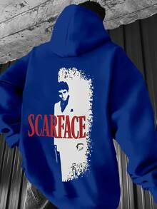 Men's Fashion Hoodie Printed Pattern Sweatshirt - Black - View 6