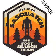 - Paquete de 2 calcomanas de vinilo oficial de Believe Sasquatch Bigfoot Search, 4 pulgadas, pegatinas de Bigfoot para coche, camin, SUV, furgoneta, parachoques, pared, porttil, tablet, vaso y cualquier superficie lisa - A todo color - Ver 2