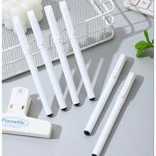 قلم حبر كروي محايد، كتابة سلسة، قرطاسية مكتبية، قلم حبر سائل، تصميم بسيط، قلم حبر كروي بأنبوب بلاستيكي أبيض، لون أسود/أبيض، قلم حبر كربوني، قلم توقيع أعمال بسيط، قلم أبيض محايد عصري بسيط، قلم حبر كروي بأنبوب بلاستيكي أبيض