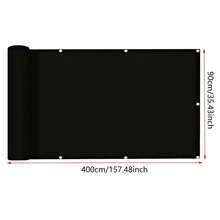 Black Privacy Fence Screening Cloth, Garden Balcony Privacy Protection Screen, Fence Shielding Protective Net, Suitable For Deck, Patio, Backyard, Outdoor Pool, Porch, Railing, Lawn And Gardening - Multicolor - View 16