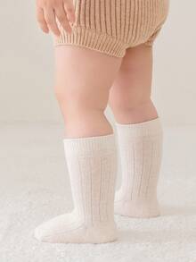 5 par bezszwowych skarpetek w jednolitym kolorze dla maluchów, uniwersalne skarpetki dla rodziców i dzieci, jesień/zima - Wielokolorowe - Zobacz 6