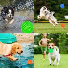 3 Peças Brinquedos de Bolas Squeaky para Cachorro, Bola de Espiga para Mastigação de Cachorro, Brinquedos Flutuantes para Piscina de Cachorro, Brinquedos de Borracha TPR para Busca de Cachorros Pequenos, Brinquedos para Morder por Tédio, Limpeza Dental para Cachorros Médios e Pequenos - Multicolorido - Visão 9
