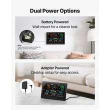 5-In-1 Wireless Weather Station, 7.5-Inch VA Display, Solar Powered Outdoor Sensor, Rain Gauge, Indoor Outdoor For Weather Forecast, Temperature, Humidity, Wind Speed And Direction (No WiFi) - Xem 7