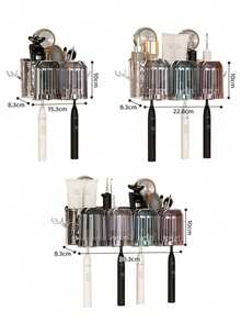 2 件/3 件/4 件病毒吸盘牙刷架壁挂式牙刷杯架牙膏收纳盒，无需钻孔