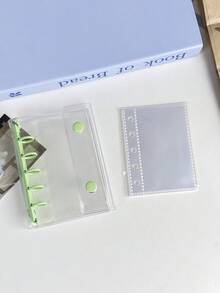 Pasta de argolas transparente M5, 20 capas dupla face, livro de adesivos transparente, conjunto de cadernos de fichário faça você mesmo, papelaria, material escolar, material de volta às aulas - Multicolorido - Ver 23