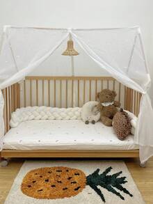 1件婴儿床编织扭结护栏垫，新生儿床护栏安全防护，2米/3米 - 彩色 - 查看 19