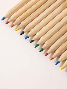 10pcs/15pcs/20pcs Mini Colored Pencils 3.5 Inch, Portable Short Thick 6 Different Colors Pencils Wholesale, Pre-Sharpened Colored Pencils For Drawing, Classroom, School Supplies[Reference Photo 7] - Multicolor - View 4