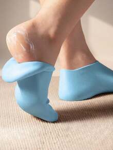 1pair Silicone Gel Moisturizing Socks For Foot Care, Prevent Cracking,Remove Dead Skin,Protective And Elastic Foot Care Socks