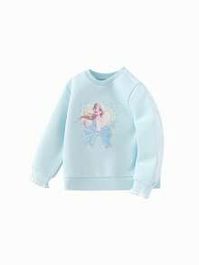 Balabala Mädchen Fleece Pullover Sweatshirt, warmer Winter Oberteil, Elsa IP, stilvoll & lässig