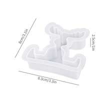 1pc Christmas Scented Plaster Silicone Mold, Christmas Deer & Gingerbread Man Candle Decor Mold, DIY Holiday Tabletop Decor Mold