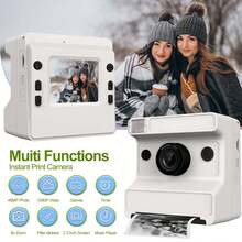 Instant Print Digital Camera With 1080P HD Video & Selfie Mode, Portable Photo Printer With 1300mAh Rechargeable Battery, DIY Sticker, 3 Rolls Of Print Paper, SD Card Slot - Fun Creative Gift For All Ages - ET-multicolor - View 7