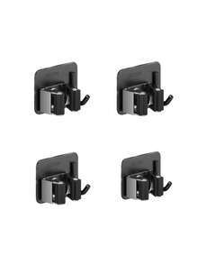 6 pièces/set Porte-balai mural créatif, convient pour l'égouttage de la vadrouille et le rangement du balai, crochet à vadrouille idéal pour la salle de bain, la cuisine, le jardin, l'organisation des outils de nettoyage (6/4/3/2/1 pièce), couleur aléatoire