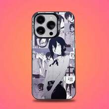Funda de teléfono C-Chainsaw M-Man Reze compatible con  16,15,14,13,12,11,Mini,Pro,E,SE4,XS,MAX, cubierta negra mate tipo caramelo, compatible con funda de  17, funda de  17 Pro, funda de  17 Pro Max - z5 - Ver 6
