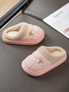 Kids Winter New Plush Thickened Slippers, Girls/Boys Indoor Non-Slip Warm House Slippers