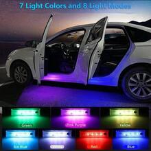 - Luces de puerta de coche recargables inalmbricas de colores para todos los coches colores de luces de puerta de coche, 2 piezas 4 piezas - colores de luces de puerta de coche - 4 luces para puerta de coche de 7 colores - Ver 2