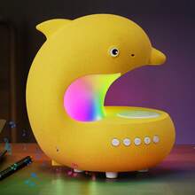 RGB-Farbige moderne USB-Ladeprojektor-Lampe, dekorative Tischlampe mit Flockung für Wohnzimmer, Nachtlicht für Schlafzimmer, Bluetooth-Lautsprecher mit kabellosem Ladegerät, perfektes Geschenk für Freunde zu Feiertagen und Geburtstagen