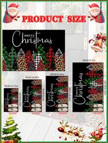 1pc Christmas Rug, Christmas Element Carpet, Anti-Slip Festival Door Mat, Soft, Comfortable, Easy To Clean, Home Decor Suitable For Bedrooms, Living Rooms, Dining Rooms, Bathroom Entrances, Laundry Rooms - Multicolor - View 3