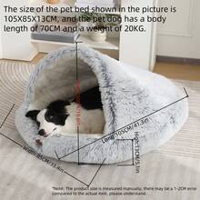 1pc New Warm Dog Bed Mat For Indoor Use In Autumn/Winter, Waterproof Lining, Memory Foam Filling, Soft & Comfortable, Removable Bottom For Pet Bed - Multicolor - View 2