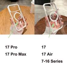 奢华防震马卡龙色保护壳，支持无线磁吸充电，兼容 17 Pro、17 Pro Max 以及 7-16 系列 A56、A17、S25 Ultra、S24 Ultra。 - 白色 - 查看 11