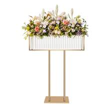 Wedding Flower Stand, Wedding Crystal Flower Stand, Crystal Flower Stand  For Wedding Road Lead T Stage Flower Arrangement Decoration - Gold - View 6