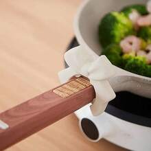 1 件创意蝴蝶锅夹架，硅胶防溢勺架，勺子架，厨房用具架，耐热架