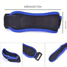 Knee Patellar Tendon Knee Support Strap Brace Adjustable Shock Absorption Sport Compression Knee Pad For Basketball Running - Màu xanh lam - Xem 2