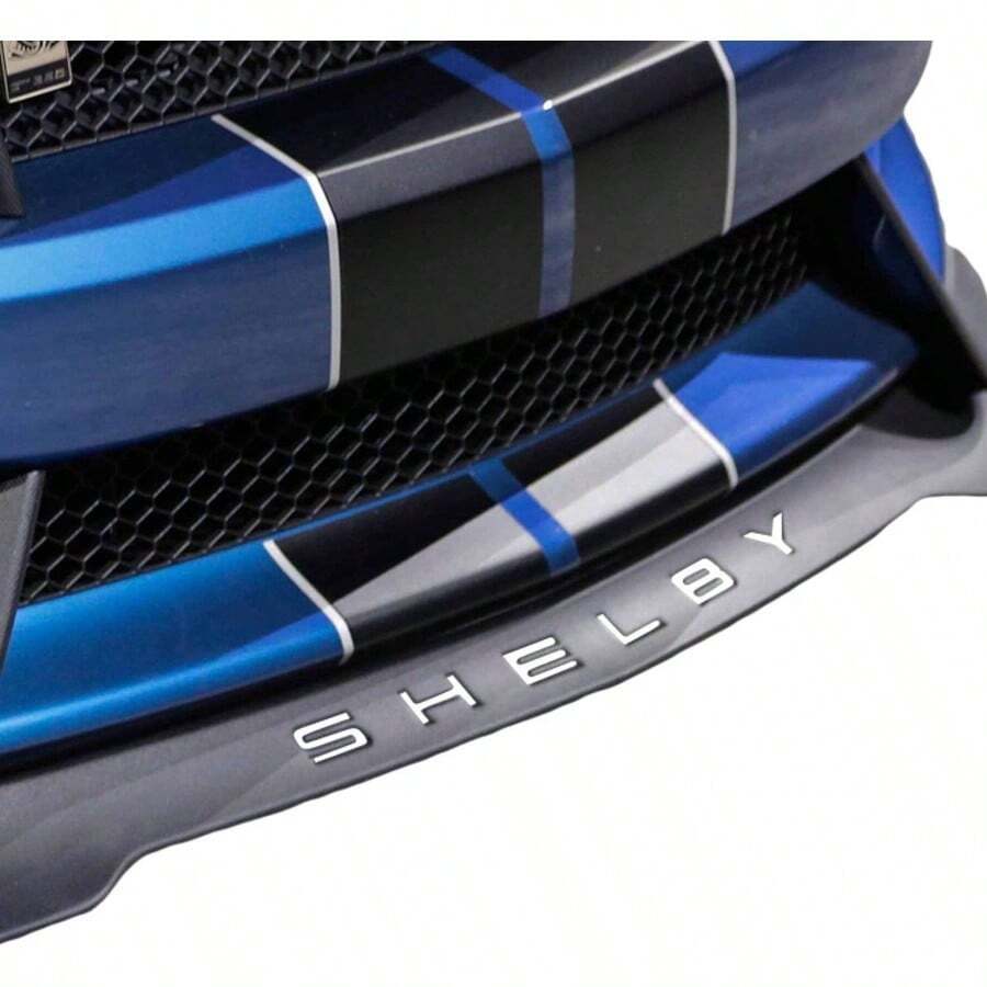 u2013 Letras de vinilo divisores de labios frontales compatibles con Mustang Shelby GT350 2015 - 2019, blanco brillante - Blanco - Ver 1