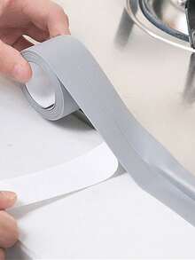 1卷长防水密封胶带，厨房炉灶防油胶带，台面防霉胶带，耐高温铝箔胶带，厨房和浴室配件 - 銀色 - 查看 3