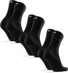 DANISH ENDURANCE Calcetines de Lana Merino Ligera, Calcetas Clásicas de Vestir, Corte Ejecutivo, 3 Pack - Negro - - Ver 13