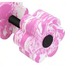 Camouflage Aquatic Dumbbells Set Of 2 Water Aerobic Exercise Foam Dumbbell Pool Resistance Water Aqua Fitness Barbells Hand Bar Exercises Equipment For Weight Loss - 粉色 - 查看 6
