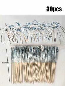 10/30/50/100pcs Colorful Cocktail Firework Shaped Drink Stirrers, Hawaiian Paper Cup Cake Decorations, Party Cake Decorations, Holiday Celebration Party Fruit Toothpicks, Cake Decorations, Make Every Celebration A Highlight, Ideal For Birthday, Wedding, Beach Theme Party, Add A Bright Color And Fun To Every Dessert, Kitchen Supplies, 1 Set - Multicolor - View 19