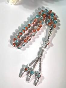 全新 33 件 10 毫米裂纹玻璃穆斯林念珠玫瑰经手链 Tasbih - 彩色 - 查看 4