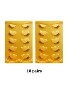 5-20 pares de pestañas naturales para gatos, mechones de pestañas naturales, mechones de pestañas resistentes al agua, pestañas de aspecto natural, pestañas naturales, pestañas de ojo de gato, suministros para extensiones de pestañas., pestañas traseras, pestañas de cuerno 3 / 4 pestañas se pueden reutilizar. - Negro - Ver 16