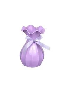 1 قطعة إناء بلاستيكي بمظهر السيراميك، إناء فني حديث مع تصميم مضاد للانزلاق، هدية مثالية لعيد الميلاد والهالوين وعيد الشكر والعيد الفصحي، مناسب لديكور غرفة المعيشة والنوم والحديقة والمكتب، متوفر ب- 3 ألوان