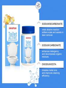110g Jakehoe Active Toilet Cleaning Powder, Toilet Stain Remover, Toilet Powerful Stain Removal, Toilet Deodorizing & Freshening Agent, Universal Cleaning Powder