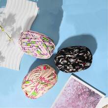 1pc Elastic Fabric Colorful Floral Pattern Yarn, Suitable For DIY Crochet Crafts, Baskets, Bags, Blankets, Cushions, Home Decor