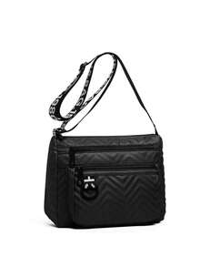 时尚女士包，多层商务包，单肩包，大容量，牛津布面料，多口袋，斜挎包，刺绣线，妈妈包 - 彩色 - 查看 6