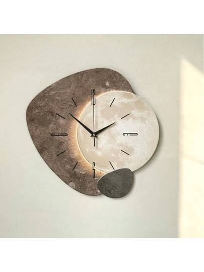 1pc 2D Flat Planetary Verlichting Shadow Silently Wand Clock, Super Silent Quartz Movement, No Ticking, ating Clocks In Living Rooms, Bedroom, Offices, Kitchens, Cafes, Perfect ative Friends Family Room Klok Bedroom Dormitory Back To School Surprise Home Supplies view 7