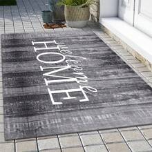 1pc Welcome Home Printed Rectangular Outdoor Doormat, Made Of Polyester, Non-Slip Entrance Mat For Indoor/Outdoor Use, Suitable For Living Room, Bedroom, Kitchen, Bathroom, Patio, Home Decor, Outdoor Decoration. - 樣式1 - 查看 7