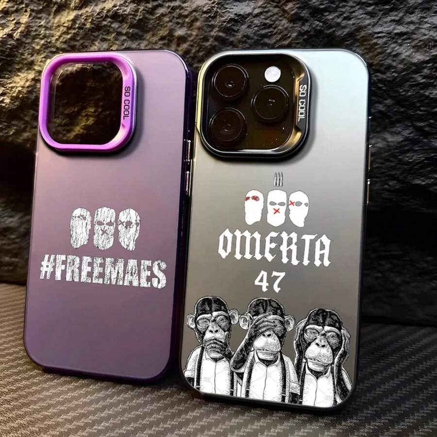Omerta 47, Omerta 47 IPhone Case Rap Album O-Omerta 47 Phone Case Cover For IPhone 12 11 13 14 15 16 Max Pro Plus Mini Silver LMDaser Color Cover - Z2 - Xem 1