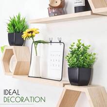 2 Pack Plants Small Artificial Potted Plants Faux Plants Black Bathroom Accessories Home Office Desk Bathroom Decor Indoor