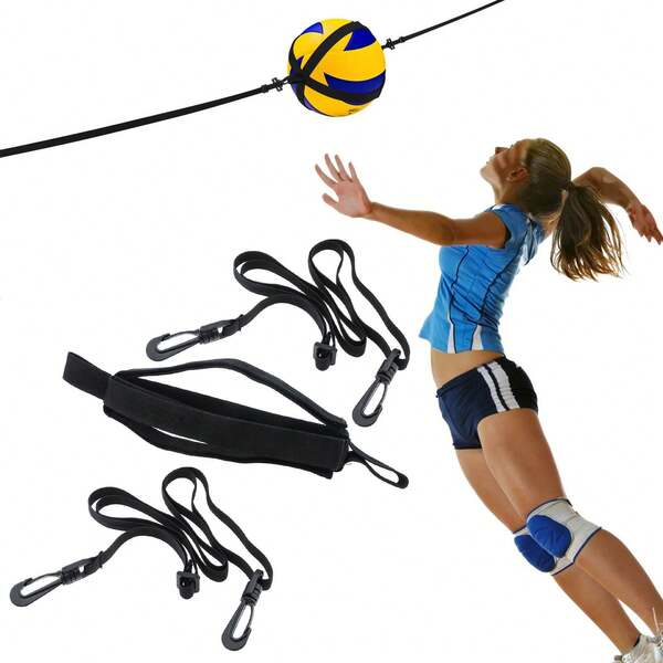 1 Set 21cm Durchmesser flexibles, verschleißfestes Volleyball-Trainingsgerät für Anfänger zum Üben des Aufschlags / Hervorragendes Volleyball-Spike-Trainingssystem, Nylon-Volleyball-Spike-Trainingssystem