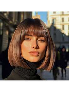 Heat Resistant Chemical Fiber Wigs Daily Wear Women Wigs Sweet Cute Wigs Prom Party Wigs Natural Hair - 棕色 - 查看 2